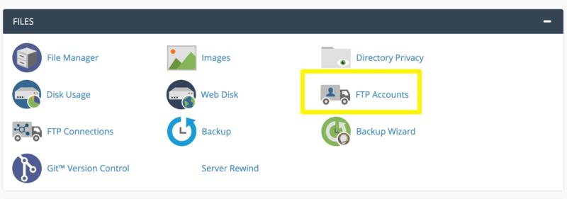 The cPanel FTP Accounts icon.