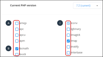 cPanel - Software - Select PHP extensions