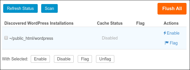 can i delete caches from my cpanel