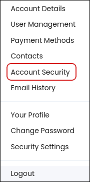 Customer Portal - Account Security