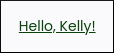 Customer Portal - Hello, Name! menu