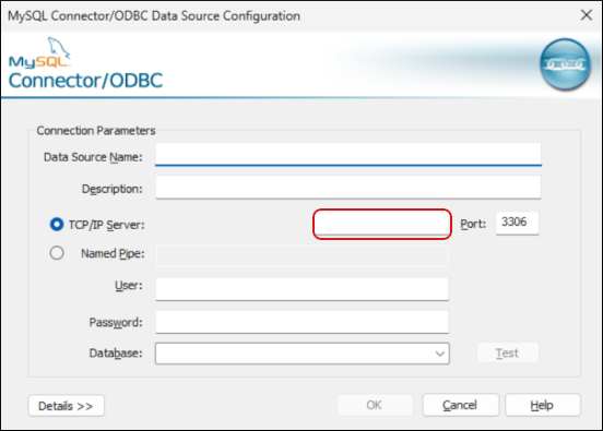 ODBC Data Source Configuration - Server