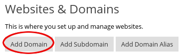 Plesk - Add Domain