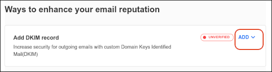 Email Reputation - DKIM - Add