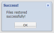 Successful restore